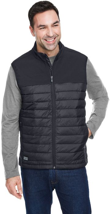 Dri Duck Men's  90% Polyester, 10% Spandex Summit Puff Softshell Vest With Pockets